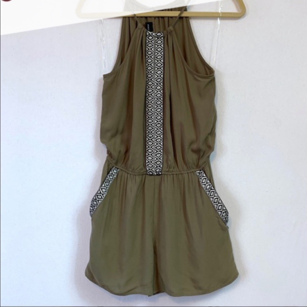 Fortune + Ivy olive green romper